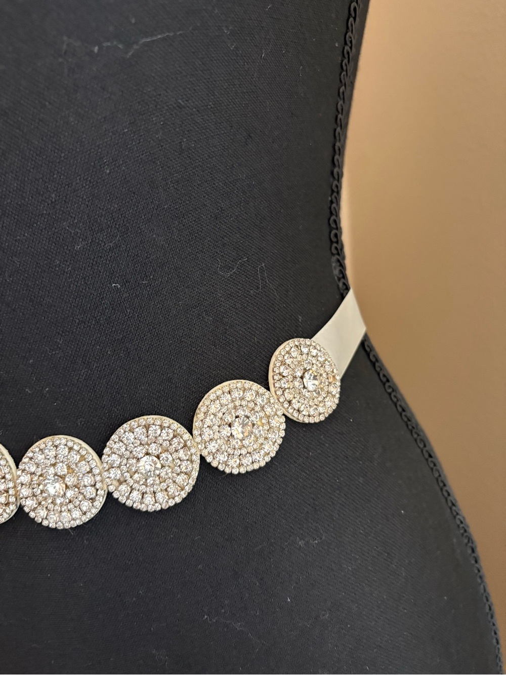 Pave Crystal Rhinestone Sash Belt - New - Picture 4 of 6